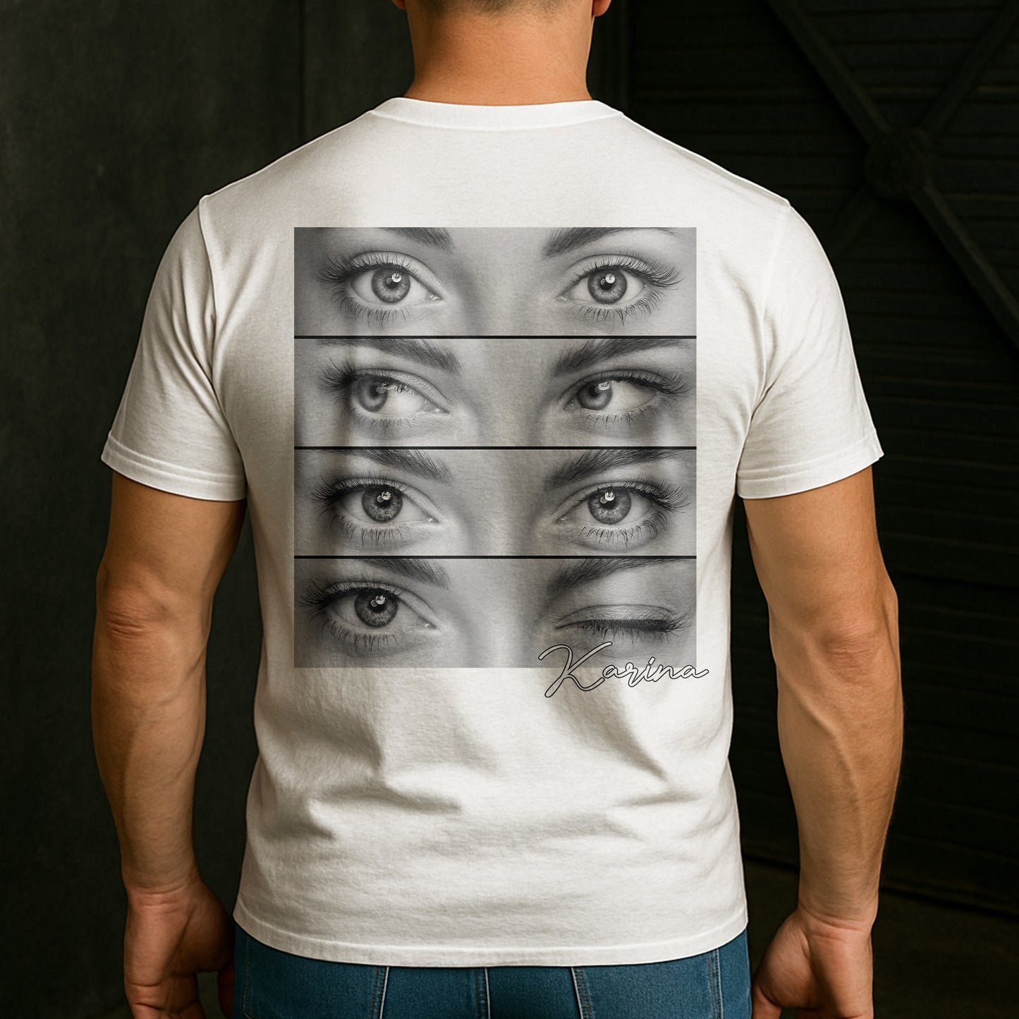 The Look Of Love Shirt Gift For Husband Boyfriend - Personalized Photo Back Printed Shirt