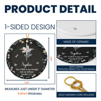 The Lord Is My Strength And My Defense - Personalized Ceramic Ornament