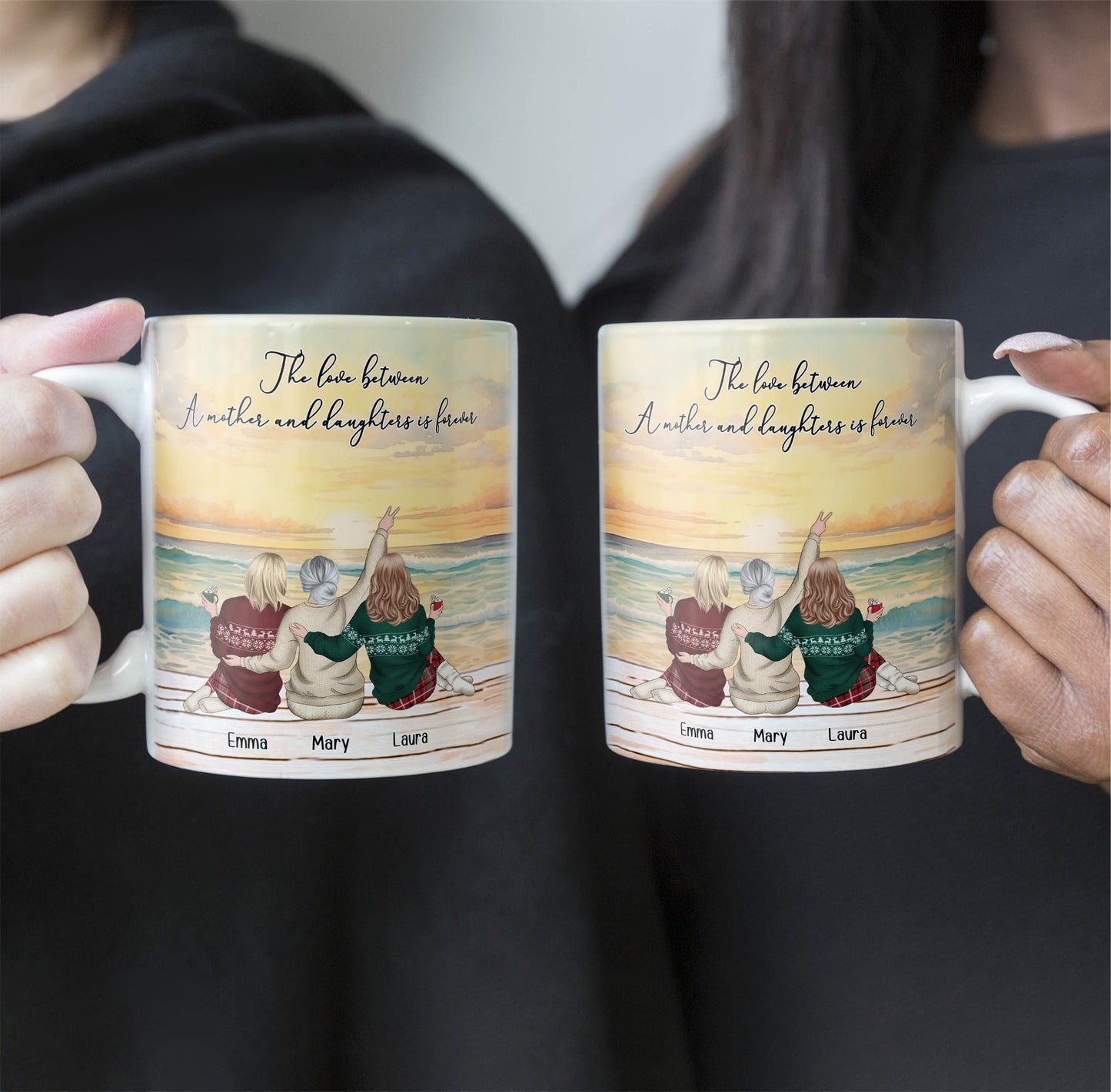 The Love Between A Mother And Daughter Is Forever Gift For Mom - Personalized Mug