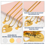 The Love Between A Mother And Daughter - Personalized Puzzle Heart Necklace Set