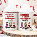 The Love Between A Mother And Daughters Is Forever - Personalized Accent Mug