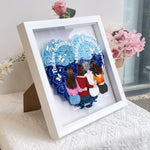 The Love Between A Mother And Daughters Is Forever - Personalized Flower Shadow Box