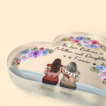 The Love Between A Mother And Children Is Forever - Personalized Heart Shaped Acrylic Plaque