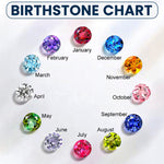 The Love Between A Mother & Sons- Personalized Birthstone Name Necklace With Heart Pendant