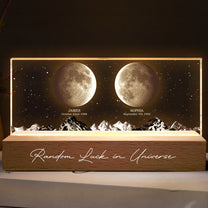 Random Luck In Universe Custom Moon Phases - Personalized LED Night Light