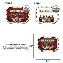 The Love Between Family Christmas - Personalized Wooden Ornament