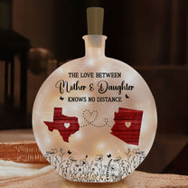 The Love Between Mother And Daughter - Personalized Round Flat Bottle Light