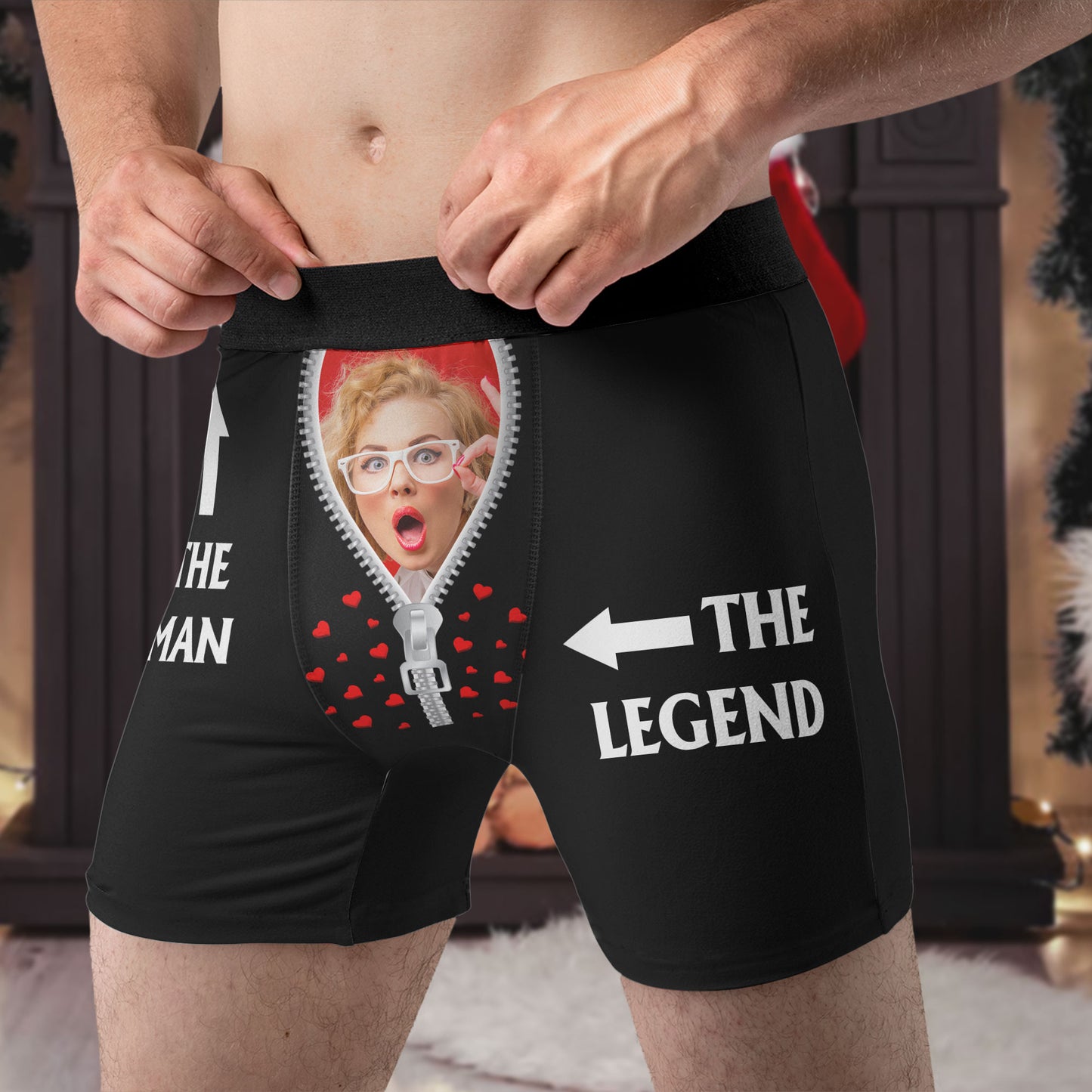 The Man The Legend - Personalized Photo Men's Boxer Brief - Birthday Gifts For Men, Husband, Him, Boyfriend