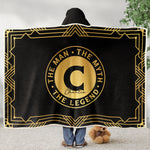 The Man The Myth The Legend Initial - Personalized Wearable Blanket Hoodie