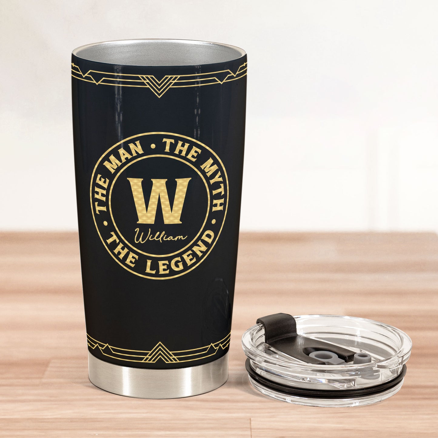 The Man The Myth The Legend Monogram - Personalized Tumbler Cup