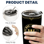The Man The Myth The Legend Monogram - Personalized Tumbler Cup