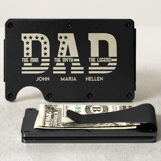 The Man The Myth The Legend - Personalized Metal Wallet