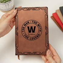 The Man The Myth The Legend Monogram - Personalized Leather Journal