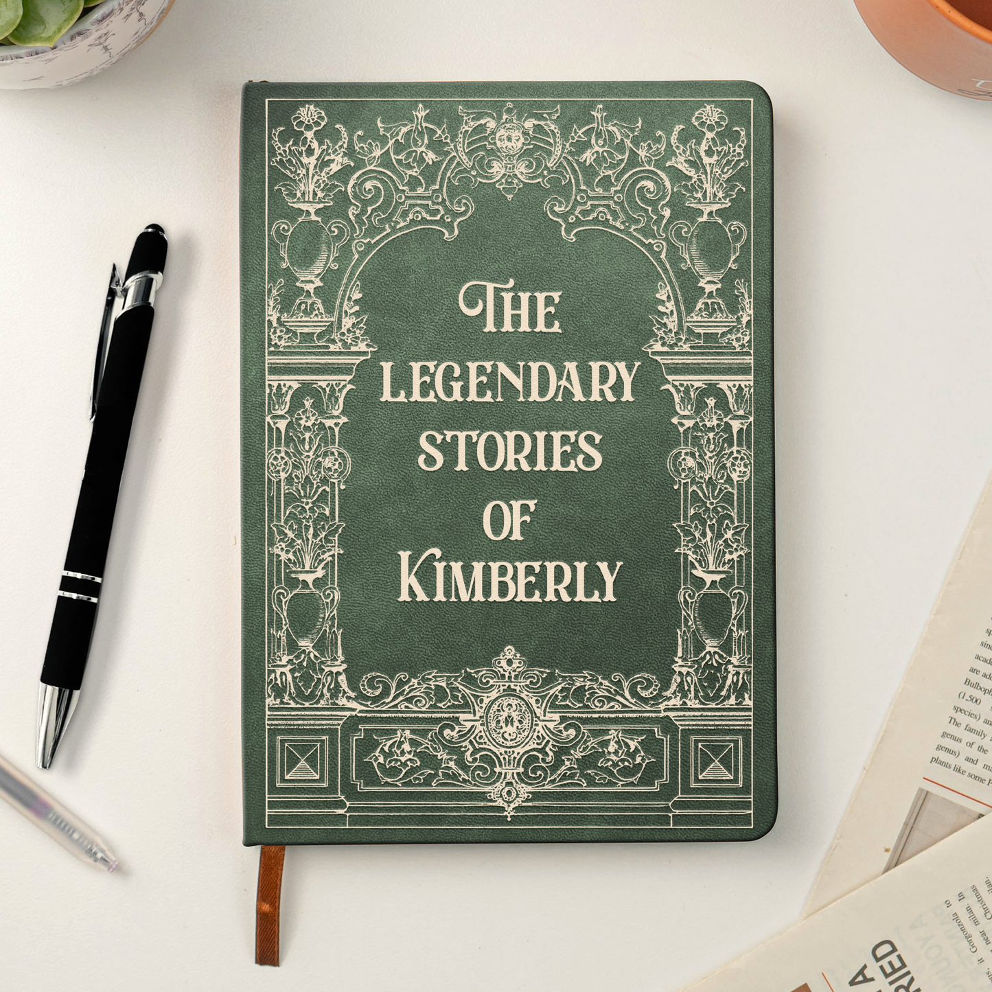 The Marvelous, Fantastical Adventures - Vintage Style Diary For Her, Daughter, Girl - Personalized Leather Journal