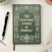 The Marvelous, Fantastical Adventures - Vintage Style Diary For Her, Daughter, Girl - Personalized Leather Journal