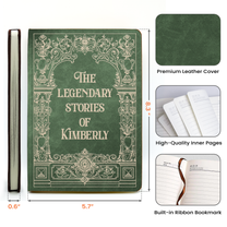 The Marvelous, Fantastical Adventures - Vintage Style Diary For Her, Daughter, Girl - Personalized Leather Journal