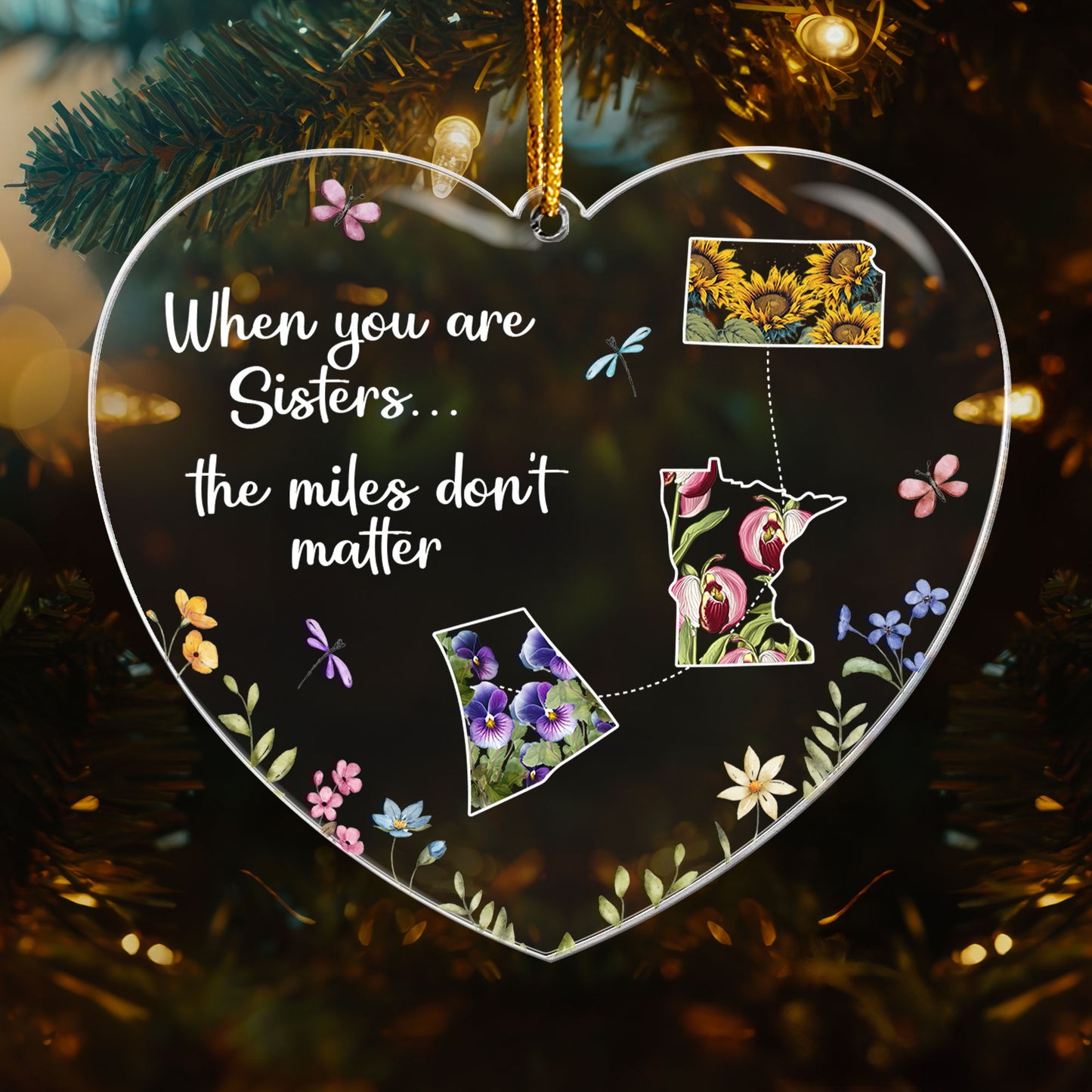 The Miles Don't Matter - New Version - Personalized Acrylic Ornament