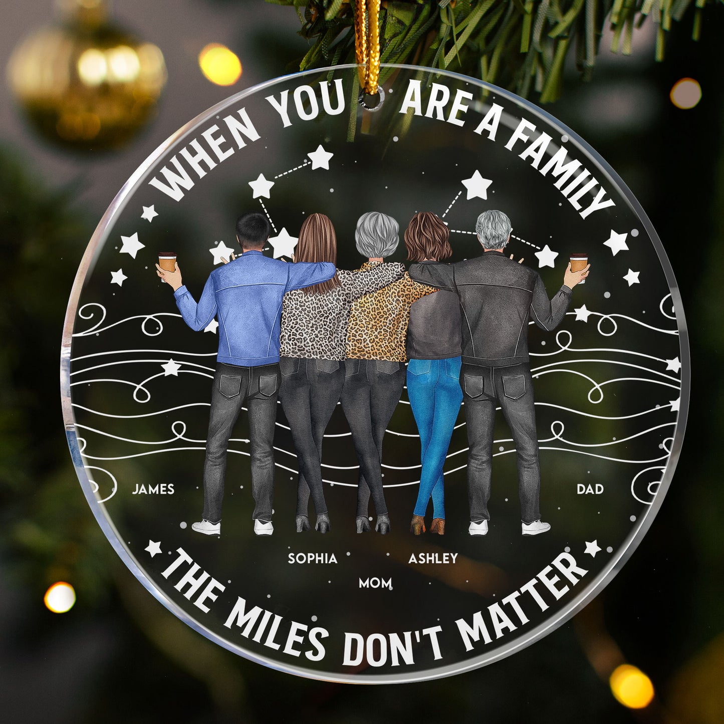 The Miles Don't Matter - Personalized Acrylic Ornament