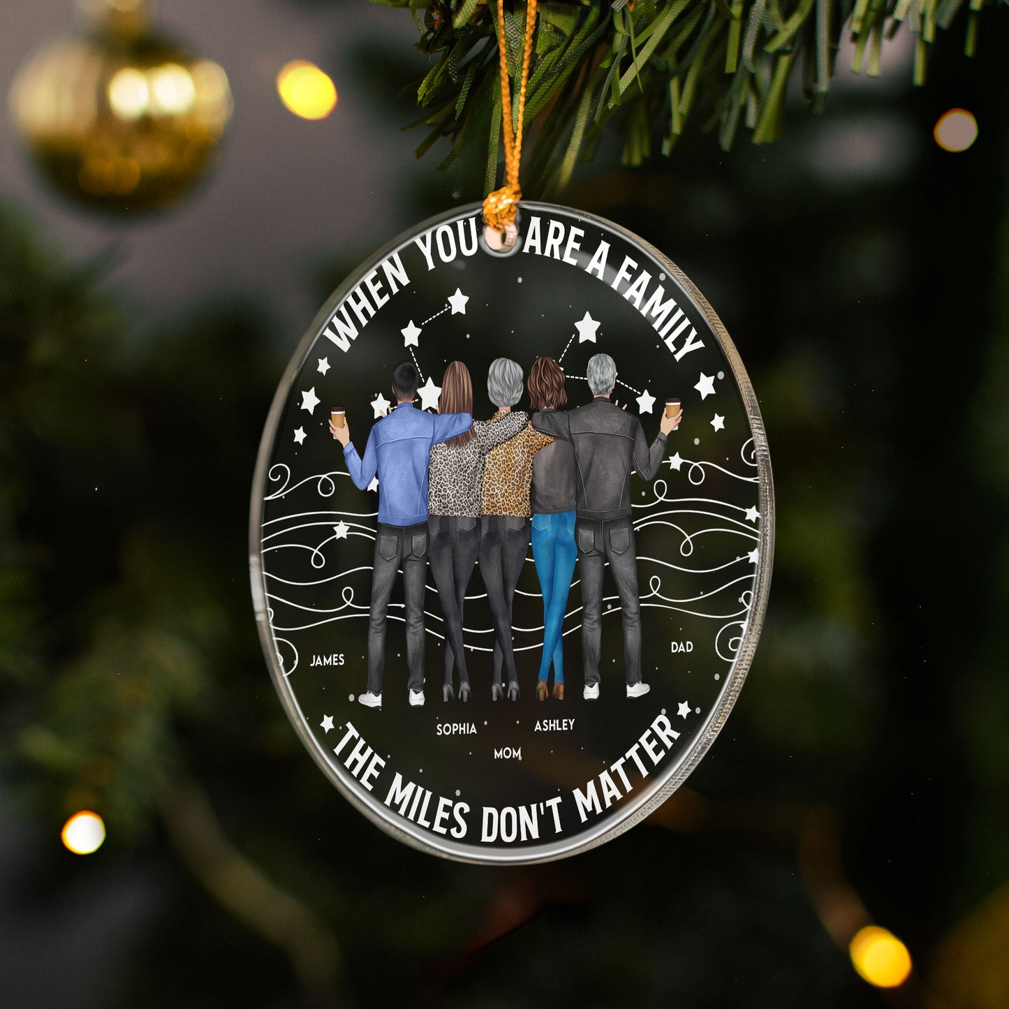 The Miles Don't Matter - Personalized Acrylic Ornament