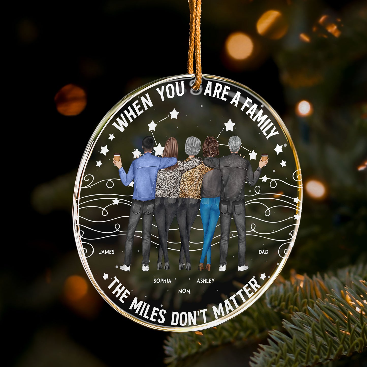 The Miles Don't Matter - Personalized Acrylic Ornament