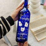 The Miles Don't Matter - Personalized Blue Bottle Lamp