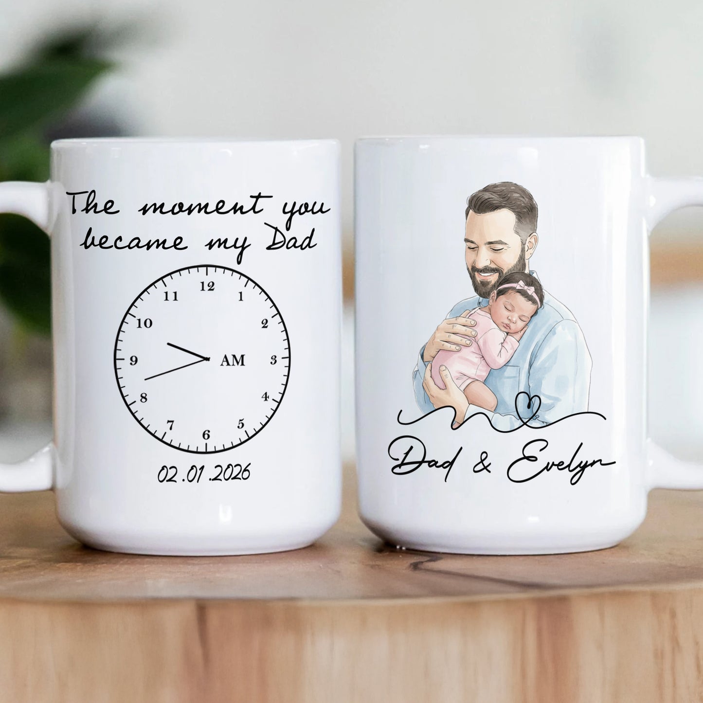 The Moment You Became My Dad Father's Day Gift For New Dad, Husband - Personalized Mug