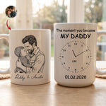 The Moment You Became My Dad Sketch Line Art Father's Day Gift For Dad, Husband - Personalized Mug