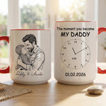The Moment You Became My Dad Sketch Line Art Father's Day Gift For Dad, Husband - Personalized Mug