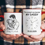 The Moment You Became My Dad Sketch Line Art Father's Day Gift For Dad, Husband - Personalized Mug
