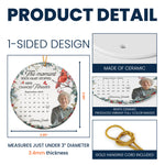 The Moment Your Heart Stopped Memorial Ornament - Personalized Ceramic Photo Ornament