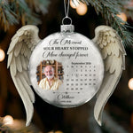 The Moment Your Heart Stopped Mine Changed Forever 3D Ball With Wings - Personalized Ornament 1