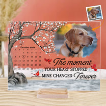 The Moment Your Heart Stopped Mine Changed Forever - Personalized Acrylic Photo Plaque