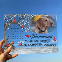 The Moment Your Heart Stopped Mine Changed Forever - Personalized Acrylic Photo Plaque