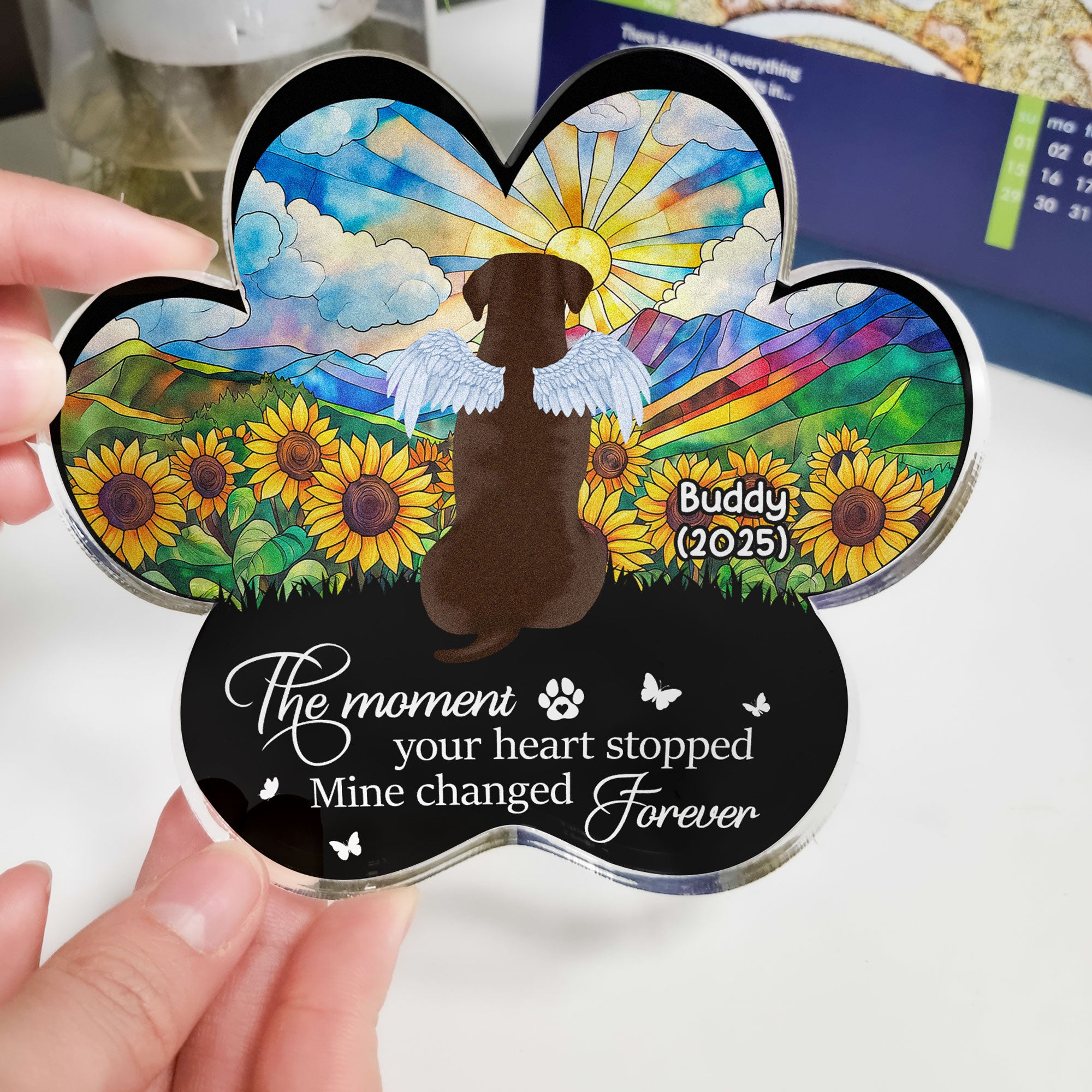 The Moment Your Heart Stopped Mine Changed Forever - Personalized Acrylic Plaque