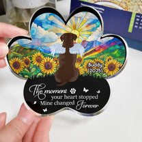 The Moment Your Heart Stopped Mine Changed Forever - Personalized Acrylic Plaque