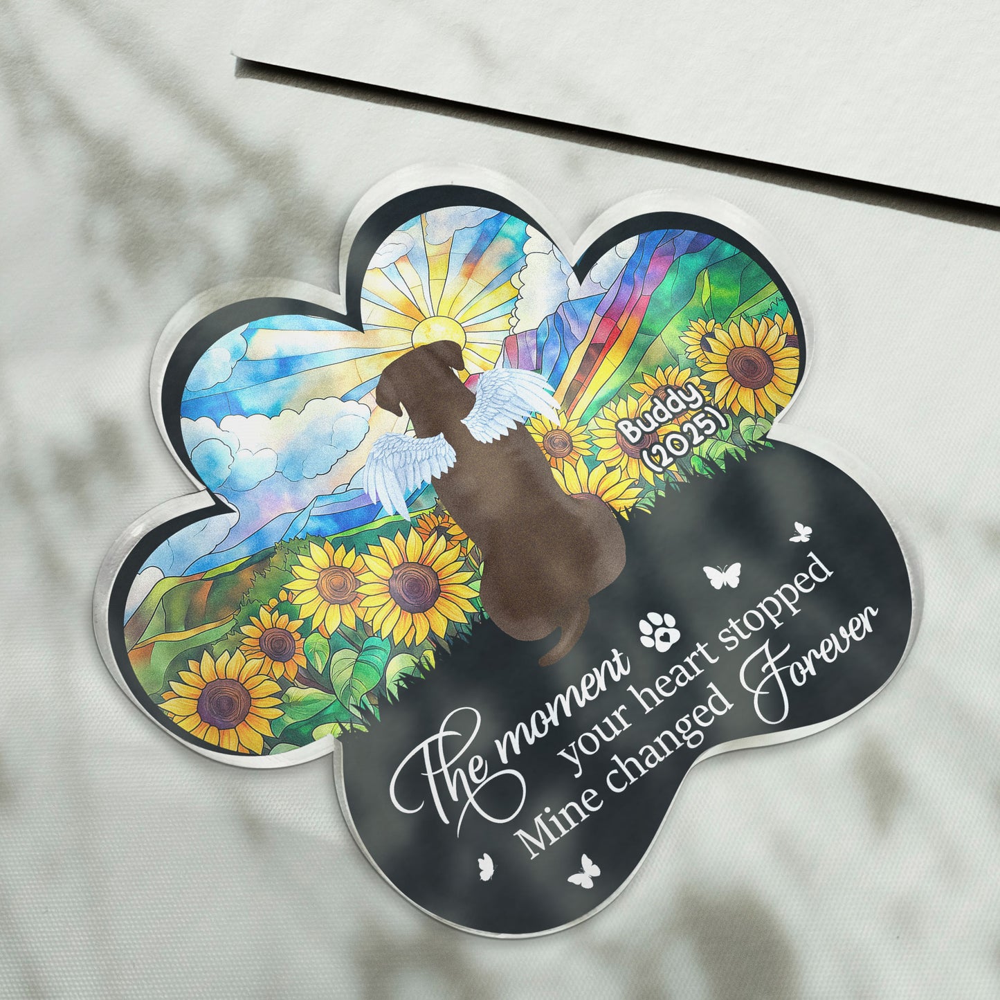 The Moment Your Heart Stopped Mine Changed Forever - Personalized Acrylic Plaque