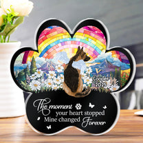 The Moment Your Heart Stopped Mine Changed Forever - Personalized Acrylic Plaque
