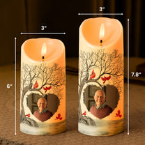 The Moment Your Heart Stopped Mine Changed Forever - Personalizes Photo LED Candle