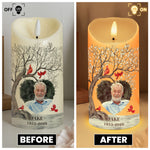 The Moment Your Heart Stopped Mine Changed Forever - Personalizes Photo LED Candle