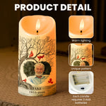 The Moment Your Heart Stopped Mine Changed Forever - Personalizes Photo LED Candle