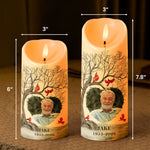 The Moment Your Heart Stopped Mine Changed Forever - Personalizes Photo LED Candle