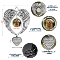 The Moment Your Heart Stopped, Mine Changed Forever - Custom Angel Wings Photo Ornament