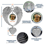 The Moment Your Heart Stopped, Mine Changed Forever - Custom Angel Wings Photo Ornament