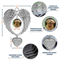 The Moment Your Heart Stopped, Mine Changed Forever - Custom Angel Wings Photo Ornament