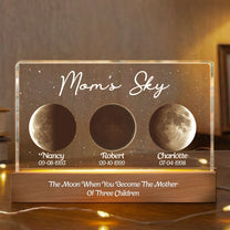 The Moon When You Become The Mother - Custom Moons Phase - Personalized LED Night Light