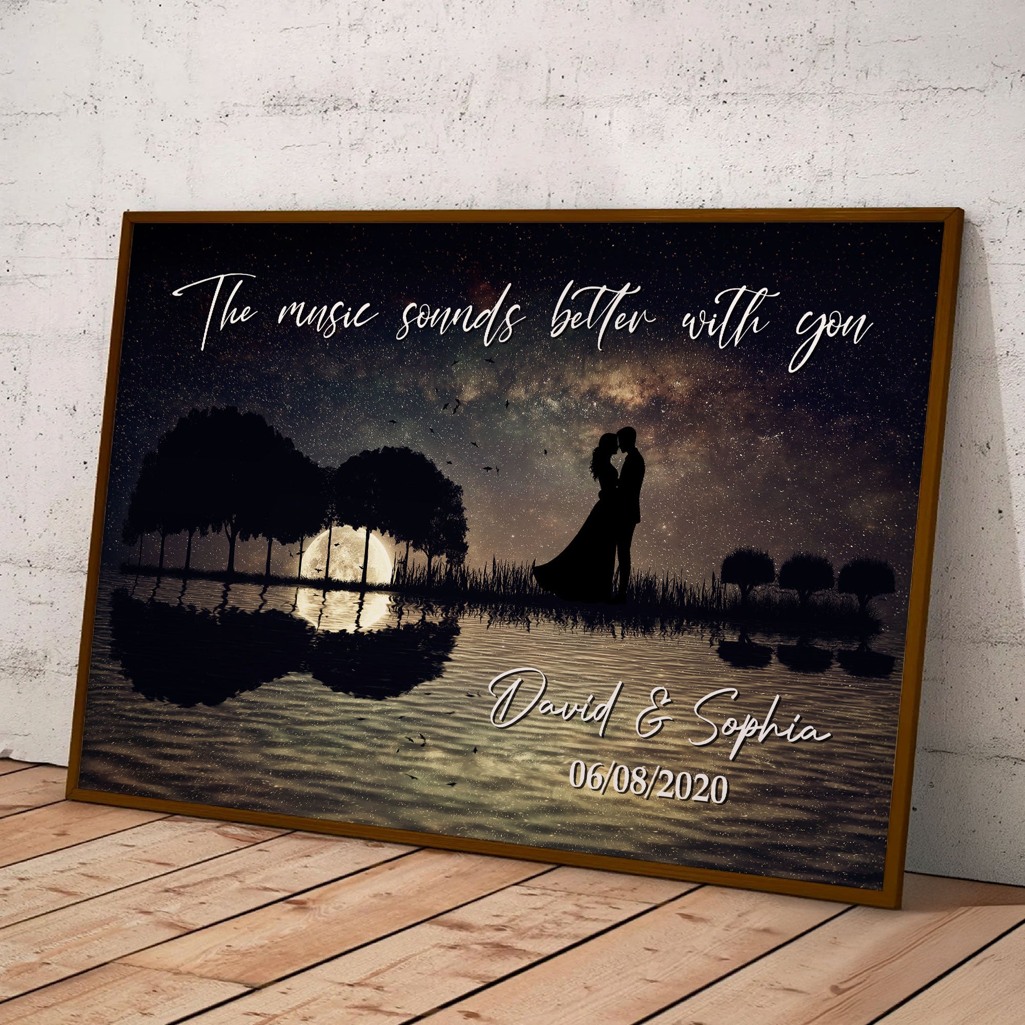 The Music Sounds Better With You - Personalized Poster
