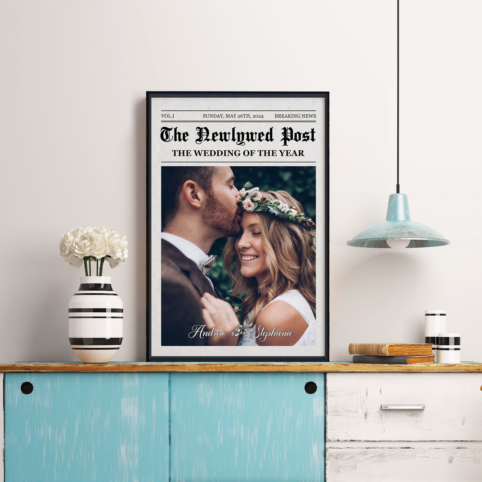 The Newlywed Post - Personalized Photo Poster