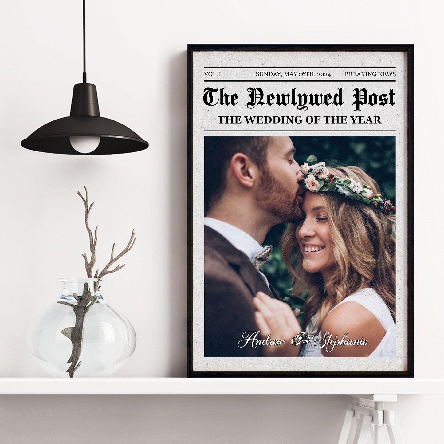 The Newlywed Post - Personalized Photo Poster