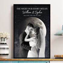 The Night Our Adventure Began Moon Phase - Personalized Photo Poster