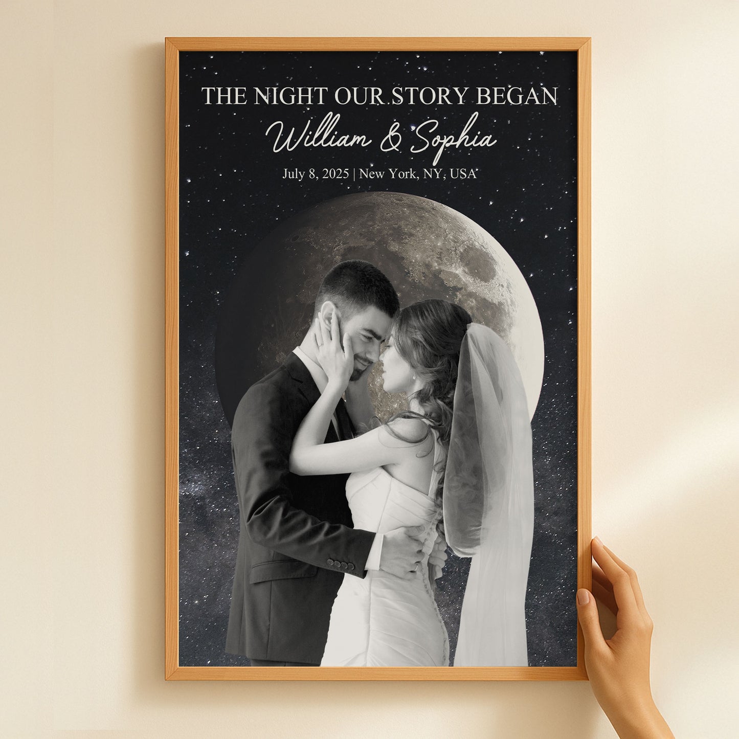 The Night Our Adventure Began Moon Phase - Personalized Photo Poster